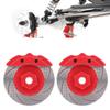 NDNCZDHC 4Pcs RC Simulation Brake Disc Calipers RC Car Wheel Brake Disc Metal for Traxxas TRX4 TRX6 1/10 RC Series Car (Red) view 3