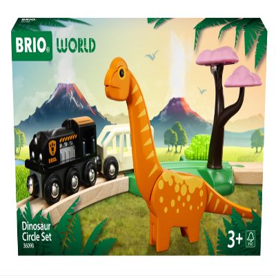 BRIO World 36098 Dinosaur Circle Set | Toy Train for Kids Aged 3 Years Up