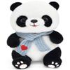 9.8'' Panda Dolls with Love Heart Scarf, Soft Stuffed Plush Animal Toys Plushies Birthday Gifts for Her/Girlfriend Lover Mom Kids (Blue) view 1