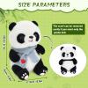 9.8'' Panda Dolls with Love Heart Scarf, Soft Stuffed Plush Animal Toys Plushies Birthday Gifts for Her/Girlfriend Lover Mom Kids (Blue) view 3