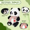 9.8'' Panda Dolls with Love Heart Scarf, Soft Stuffed Plush Animal Toys Plushies Birthday Gifts for Her/Girlfriend Lover Mom Kids (Pink) view 4