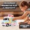 Maxx Action 12 Ice Cream Food Truck, Lights and Sound, Includes 16 Pieces with Miniature Food, Imaginative Food Play for Girls and Boys 3+ view 4