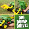 John Deere 18" Motorized Dig Rig: 2-in-1 Toy Dump Truck & Front Loader with Realistic Lights & Sounds, Dual Joystick - Kids 3+ view 4