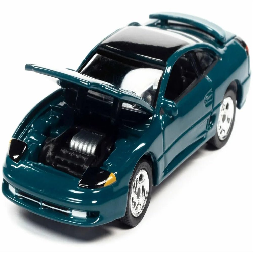 1993 Stealth R/T Peacock Green with Black Top Modern Muscle Limited Edition to 14478 Pieces Worldwide 1/64 Diecast Model Car by Auto World 64332-AWSP082B