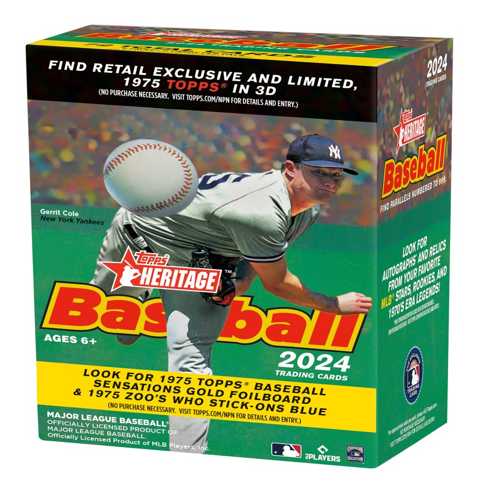 2024 Topps Heritage Baseball Retail Value Box - 8 Packs per Box