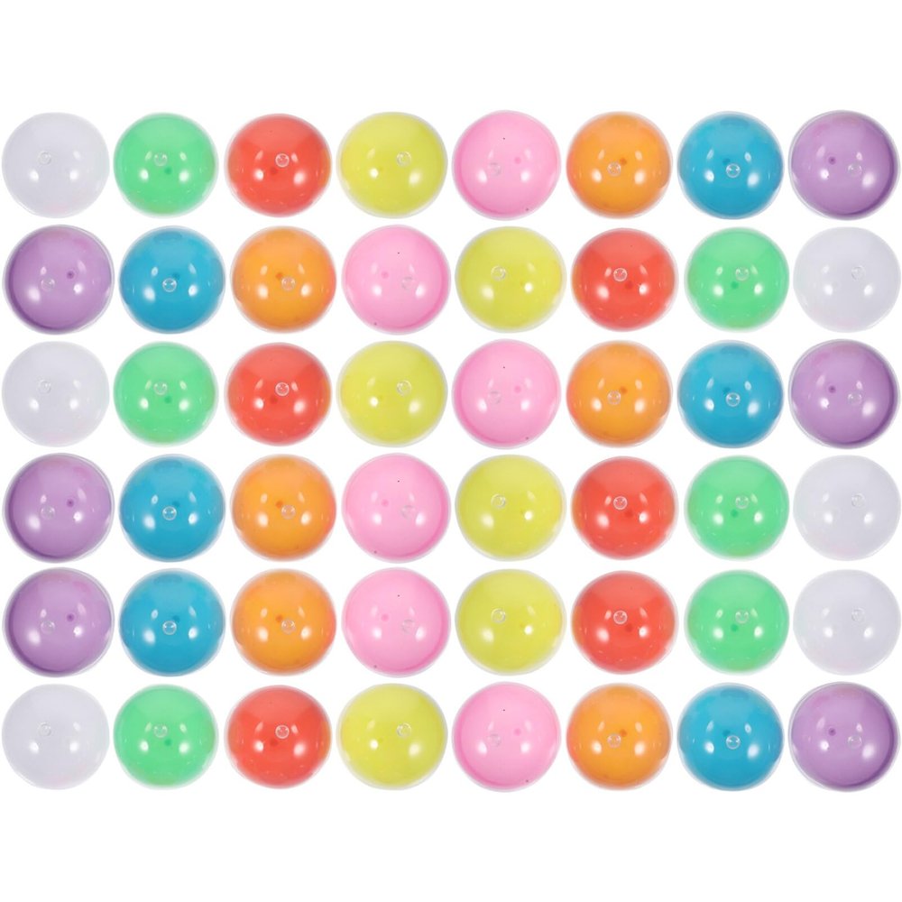 ABOOFAN Vending Machine Capsules 50pcs Plastic Hollow Bingo Balls Empty Balls Raffle Balls 45mm for Electronic Bingo Machine Cage Games