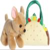 Aurora Fashionable Fancy Pals Taco Puppy Stuffed Animal - Plush with Stylish Purse for Dress Up Fun - Perfect for Kids 3+ Years, Costumes, and Birthdays - Brown 7 Inches view 2