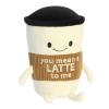 Aurora Witty JUST Sayin' You Mean A Latte Stuffed Animal - Expressive Characters for Decorative Charm - Quirky Birthday Gifts for Kids and Adults - White 9 Inches view 2