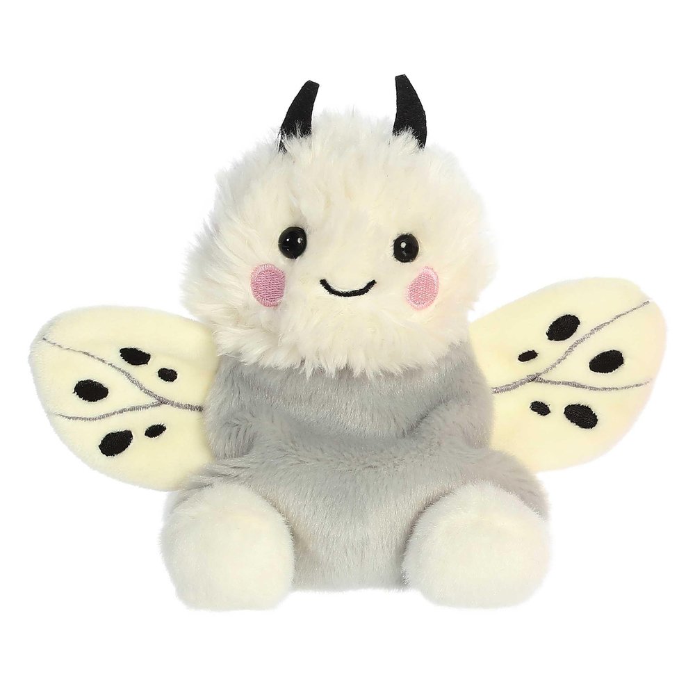 Aurora Adorable Palm Pals Astra Moth Stuffed Animal - Fun Collectible Plush for Kids and Adult Collectors - Perfect for Decorating Rooms and Birthday Gifts - White 5.5 Inches
