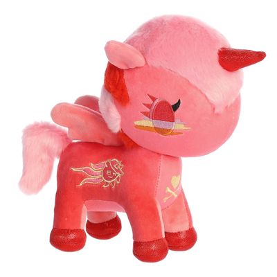 Aurora Enchanting Tokidoki Toki Mochi Sky Unicorno Alba Stuffed Animal - Decorative Plush with Colorful Design - Ideal Gift for Adults and Kids - Pink 7.5 Inches