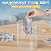 2 PCS Clear Acrylic Piggy Bank for Adults Kids, Clear Money Saving Jar Must Break to Open, Unopenable Piggy Bank for Cash Coins view 4