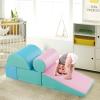 Costzon 5 Pieces Climbing Toys for Toddlers, Soft Foam Block Play Structures Infants Climbers for Child Development, Waterproof Kids Climbing Toys Indoor for Preschool Baby view 2