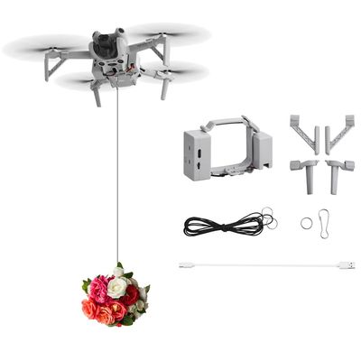 MINI 4 Pro Airdrop System with Extension Landing Gear, for DJI MINI 4 Pro Thrower Transport Release Wedding Ring Fishing Bait Clip Delivery Advertising Air Aerial Gift Rescue Thrower Kit