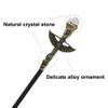 Bubbmi Witch Magic Wand with Crystal, Gemstone Wizard Halloween Christmas Cosplay Accessories Sorcerer Collection Witchcraft Props with Gift Box(white1 GQT) view 3