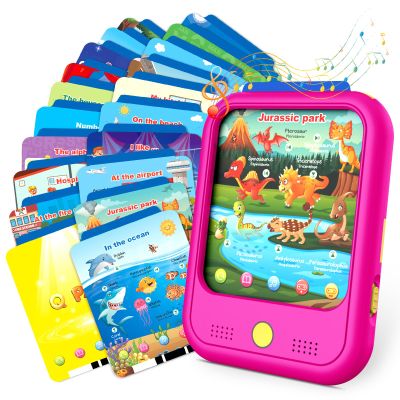 Kids Learning Tablet Educational Learning Pad for Toddlers 2-5 to Learn Alphabets, Numbers, Foods, Time, Music, Vehicles, Tablet Toy for Toddlers Ages 2 3 4 5 6 Years Old