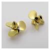 1PC 12mm 14mm 16mm 23mm Copper Propeller 3-Blades Mini Prop Left Right Hand for 2mm Shaft RC Boat Scale Marine Submarine (Color : D14mm Left Hand) view 4