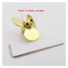 1PC 12mm 14mm 16mm 23mm Copper Propeller 3-Blades Mini Prop Left Right Hand for 2mm Shaft RC Boat Scale Marine Submarine (Color : D23mm Left Hand) view 3
