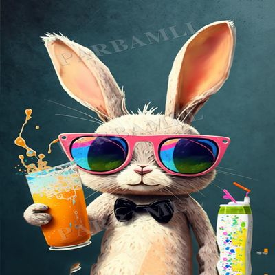 1000 Piece Adult Jigsaw Puzzle, Cute Sunglasses Bunny, Puzzle Educational Gift, Room Decor or Cafe Decor Exercise Willpower Relaxation or Gifts for Friends