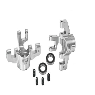 Aluminum 7075 Front Steering Block for Arrma 1/8 Mojave 4X4 4S BLX Desert Truck RTR-ARA4404 Upgrade Parts - Silver