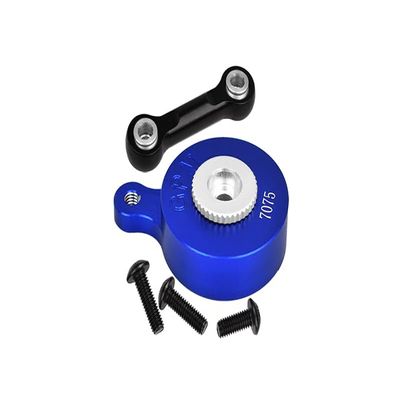 Aluminum 7075 Direct Mount Servo Saver (25T Spline) with Fix Link for Arrma 1:10 VORTEKS/SENTON/Big Rock/Outcast/Granite/KRATON/SENTON / 1:8 Mojave/Vendetta/Infraction Upgrades - Blue
