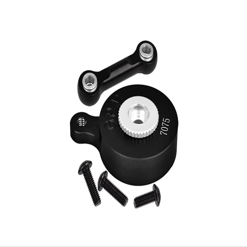 Aluminum 7075 Direct Mount Servo Saver (25T Spline) with Fix Link for Arrma 1:10 VORTEKS/SENTON/Big Rock/Outcast/Granite/KRATON/SENTON / 1:8 Mojave/Vendetta/Infraction Upgrades - Black