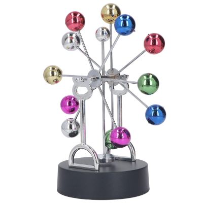 Jauarta Electric Magnetic Rotation Ferris Wheel Desk Toy Colorful Metal Ball Perpetual Motion Decoration