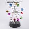 Jauarta Electric Magnetic Rotation Ferris Wheel Desk Toy Colorful Metal Ball Perpetual Motion Decoration view 4