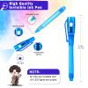 EODVICS Invisible Ink Pens, 28 PCS Upgraded Spy Invisible Ink Pen with UV Light Magic Marker for Secret Message Escape Room and Kids Christmas Goodies Bags Toy, Spy Pen Party Favors for Kids 8-12 view 2