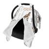 Personalized Winter Baby Car Seat Cover with Name Horse Winter Car Seat Cover for Baby Seat or Stroller Custom Infant Car Seat Covers Minky Blankets Nursing Cover Breastfeeding Scarf view 2