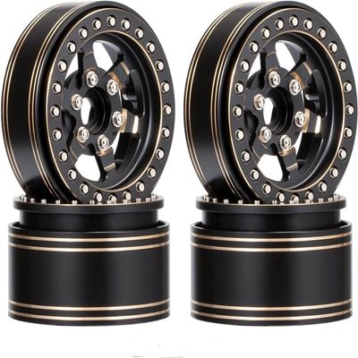 1.9'' Heavy Brass Beadlock Wheel Rims with Scale Hardware for 1/10 RC Crawler SCX10 Capra Wraith RR10 TRX4 TRX6 RGT 86100 Redcat