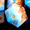 7pcs D&D Dice Set,Sharp Edge DND Dice RPG Polyhedral Resin Dice Set for RPG Table Game view 2