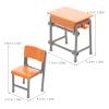 4 Sets Dollhouse Desk Chair Set School Model Mini Schoolbags Miniature School Furniture Set for Collectors Decor view 2
