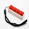 Four-Button Clicky Mechanical Switch Fidget Toy | Stim Toy, Stress Relief, ADHD (White Base, Transparent Red Keycaps) view 1