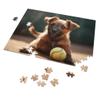 1000 Pieces Jigsaw Puzzle for Adults Dog Playing with Ball,Norfolk Terrier Animal Puzzle, Kids Puzzle Decompress Toys Leisure Games DIY Home Decoration Gifts for Friends view 2