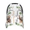 Personalized Car Seat Covers Canopy Cover with Name Sloth Winter Car Seat Covers for Boys Girls Custom Infant Carseat Covers Minky Western Baby Blanket Nursing Cover Breastfeeding Scarf view 1