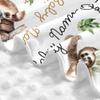 Personalized Car Seat Covers Canopy Cover with Name Sloth Winter Car Seat Covers for Boys Girls Custom Infant Carseat Covers Minky Western Baby Blanket Nursing Cover Breastfeeding Scarf view 4