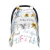Personalized Car Seat Covers Canopy Cover with Name Elephant Winter Car Seat Covers for Boys Girls Custom Infant Carseat Covers Minky Western Baby Blanket Nursing Cover Breastfeeding Scarf view 1