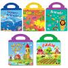 Reusable Sticker Book for Kids, 5 Sets Educational Learning Toys Travel Stickers Activity Books for Toddler Girls Boys Age 3+ Birthday Gifts - Fairy, Ocean, Farm, Dinosaur & Animals view 1