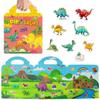 Reusable Sticker Book for Kids, 5 Sets Educational Learning Toys Travel Stickers Activity Books for Toddler Girls Boys Age 3+ Birthday Gifts - Fairy, Ocean, Farm, Dinosaur & Animals view 2
