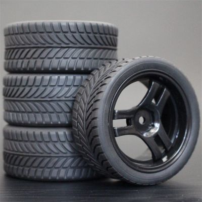 Tsolay 4Pcs 26mm Rubber RC Tires & Wheel Rims Hex 12 for 1:10th HSP HPI Sprint 2 Drift RS4 On Road 4WD Modification Accessories (Color : 6), Tsolay-01