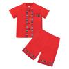 AFAVOM Toddler Boys Mexican Outfits Short Sleeve Button Down Shirt Top with Shorts Kids cinco de mayo Fiesta Costume Mexico Traditional Clothes Casual Ethnic Wear T Shirt Pants 2PCS Red 3-4 Years view 1