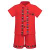 AFAVOM Toddler Boys Mexican Outfits Short Sleeve Button Down Shirt Top with Shorts Kids cinco de mayo Fiesta Costume Mexico Traditional Clothes Casual Ethnic Wear T Shirt Pants 2PCS Red 3-4 Years view 3