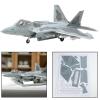 MOOKEENONE 1:33 US F-22 Fighter Raptor Military Fighter Aircraft Paper Model Simulation Collection Display (Unassembled Kit) view 2