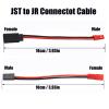 AEDIKO 5 Pairs JST Plug to JR Connector Male Female Cable 10cm Servo Adapter Wire for RC Plane Helicopter Car (JST to JR-10pcs) view 2