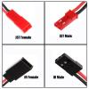 AEDIKO 5 Pairs JST Plug to JR Connector Male Female Cable 10cm Servo Adapter Wire for RC Plane Helicopter Car (JST to JR-10pcs) view 3