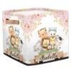 Custom Storage Baskets Personalized Storage Bins Basket Boxes with PU Leather Handles for Clothes Bedroom Closet Organizing Toys Books Shelves Storage Boxes-Pink Safari Animals view 1