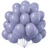 PartyWoo Dusty Blue Balloons 101pcs 12 Inch Boho Dusty Purple Muted Lavender Latex Balloons for Boy Baby Shower Anniversary Bachelorette Graduation Engagement Birthday Party Decorations Blue-F16 view 1