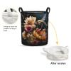 Foruidea Bee Kind Wild Flower Laundry Basket,Laundry Hamper,Collapsible Storage Bin, Oxford Fabric Clothes Baskets,Nursery Hamper For Home,Office,Dorm,Gift Basket, Medium view 2