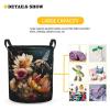 Foruidea Bee Kind Wild Flower Laundry Basket,Laundry Hamper,Collapsible Storage Bin, Oxford Fabric Clothes Baskets,Nursery Hamper For Home,Office,Dorm,Gift Basket, Medium view 3