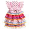 ABEWIP Traditional Mexican Dress for Girl Toddler Kids Cinco De Mayo Ruffle Tiered Dresses with Hair Clips Pink 18-24M view 2